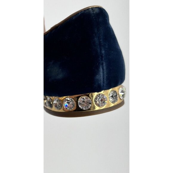 Miu Miu Black and Gold Embroidered Loafers - Picture 13 of 13